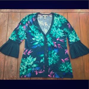 *BOGO* Isaac Mizrahi Live Floral Cardigan